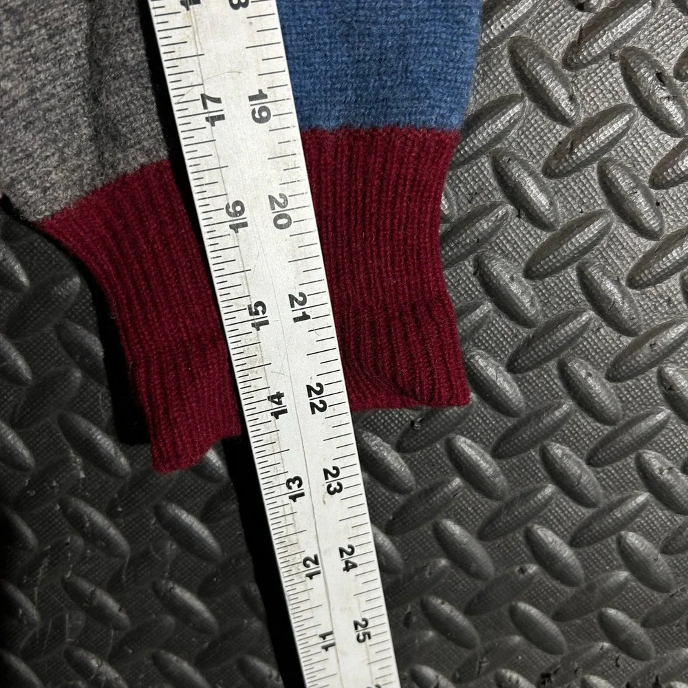 Vintage Parcours 100%‎ Lambswool Colorblock Sweater Men's L Multicolor Geometric